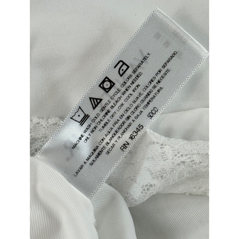 Vanity Fair 2 Pack White Half Slips Lace Waist Nylon Spandex Size Medium 11073 - Picture 5 of 9